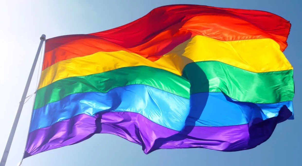 Pride Flag fluttering